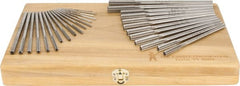 Made in USA - 1/8" to 1/2", Chucking Reamer Set - Straight Flute, Right Hand Cut, 29 Pieces - Exact Tooling