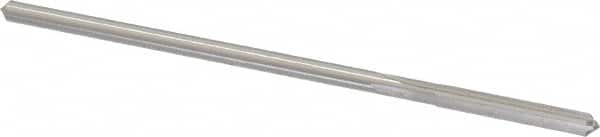 Made in USA - #25 Cobalt 4 Flute Chucking Reamer - Straight Flute, 0.143" Straight Shank, 1" Flute Length, 4" OAL - Exact Tooling