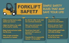 NMC - 24" Wide x 18" High Laminated Paper Forklift Operating Information Poster - 0.01" Thick, English - Exact Tooling