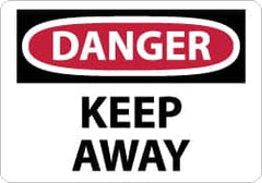 NMC - "Danger - Keep Away", 10" Long x 14" Wide, Rigid Plastic Safety Sign - Rectangle, 0.05" Thick, Use for Accident Prevention - Exact Tooling