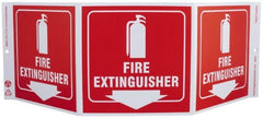 NMC - Fire Extinguisher, Rigid Plastic Fire Sign - 20" Wide x 7-1/2" High - Exact Tooling