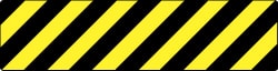NMC - Blank, Anti-Skid Pressure-Sensitive Vinyl Floor Sign - Rectangle, Black on Yellow, Adhesive Backed, For Exit, Entrance & Directional - Exact Tooling