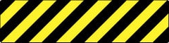 NMC - Blank, Anti-Skid Pressure-Sensitive Vinyl Floor Sign - Rectangle, Black on Yellow, Adhesive Backed, For Exit, Entrance & Directional - Exact Tooling