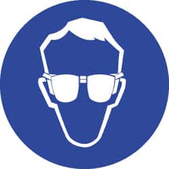 NMC - ISO Label - White & Blue, 2" Long x 2" High, Sign Muscle Finish - Exact Tooling