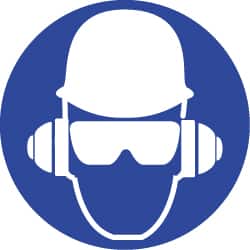 NMC - ISO Label - White & Blue, 2" Long x 2" High, Sign Muscle Finish - Exact Tooling