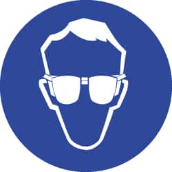 NMC - ISO Label - White & Blue, 4" Long x 4" High, Sign Muscle Finish - Exact Tooling