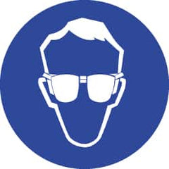 NMC - ISO Label - White & Blue, 4" Long x 4" High, Sign Muscle Finish - Exact Tooling