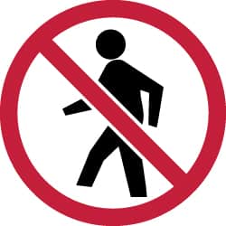 NMC - ISO Label - Black, Red & White, 4" Long x 4" High, Sign Muscle Finish - Exact Tooling