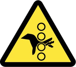 NMC - ISO Label - Black & Yellow, 4" Long x 4" High, Sign Muscle Finish - Exact Tooling