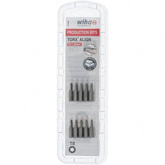Wiha - 1/4" Drive T8 Torx Screwdriver Bit - 1" OAL, Insert Bit - Exact Tooling