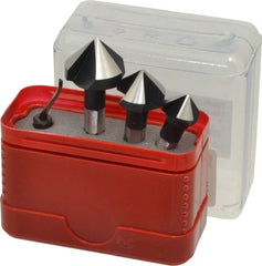 Vargus - 4 Piece, 1/2 to 13/16" Head Diam, Single End Countersink Set - Exact Tooling