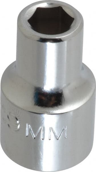 Proto - 1/2" Drive, Standard Hand Socket - 6 Points, 1-1/2" OAL, Alloy Steel, Chrome Finish - Exact Tooling