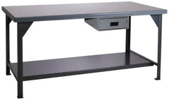 Durham - 48 Wide x 30" Deep x 34" High, Steel Workbench - Rounded Edge, Fixed Legs - Exact Tooling