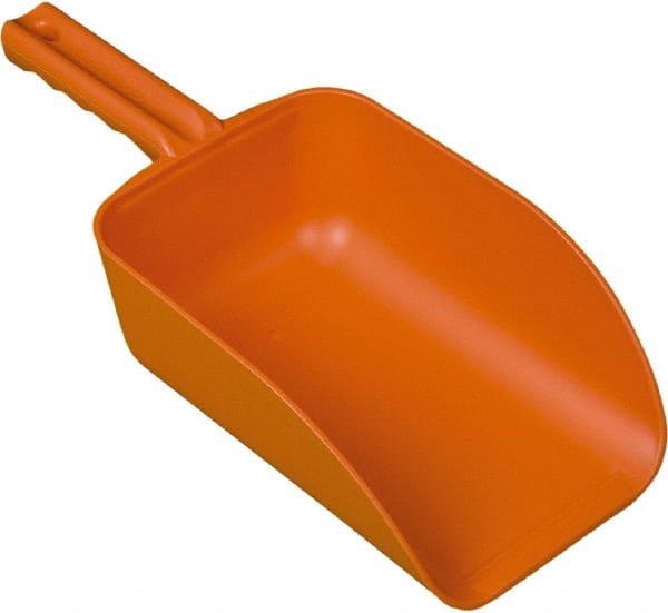 Remco - 82 oz Orange Polypropylene Flat Bottom Scoop - 5.9" Wide x 3.3" Deep Bowl, 15.1" OAL - Exact Tooling