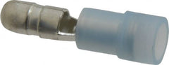 3M - 16 to 14 AWG Crimp Bullet Connector - 0.18" Bullet Diam, Blue Nylon Insulation - Exact Tooling