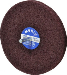 Merit Abrasives - 5" Diam, Medium Mounted Scrubber Buffing Wheel - 2 Ply, Medium Grade, 1/4" Shank Diam, 4,000 RPM - Exact Tooling