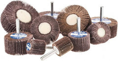 Merit Abrasives - 10 Piece Flap Wheel Kit - Contains Wheels Mounted on 1/4" Shank - Exact Tooling