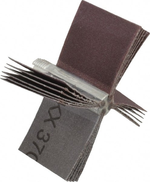 Merit Abrasives - 120 Grit, Coated, Aluminum Oxide Bore Polisher - Fine Grade, 16,000 RPM, Polishes Bores with 2-1/8 to 2-1/2" Diam - Exact Tooling