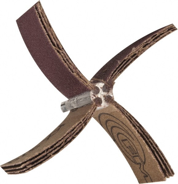 Merit Abrasives - 60 Grit, Coated, Aluminum Oxide Bore Polisher - Medium Grade, 15,000 RPM, Polishes Bores with 2-1/2 to 3" Diam - Exact Tooling