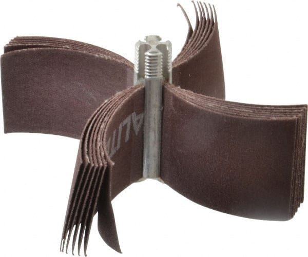 Merit Abrasives - 180 Grit, Coated, Aluminum Oxide Bore Polisher - Very Fine Grade, 15,000 RPM, Polishes Bores with 2-1/2 to 3" Diam - Exact Tooling