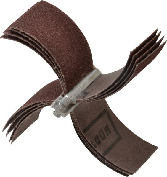 Merit Abrasives - 60 Grit, Coated, Aluminum Oxide Bore Polisher - Medium Grade, 10,000 RPM, Polishes Bores with 3-1/8 to 4" Diam - Exact Tooling