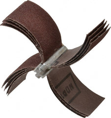 Merit Abrasives - 60 Grit, Coated, Aluminum Oxide Bore Polisher - Medium Grade, 10,000 RPM, Polishes Bores with 3-1/8 to 4" Diam - Exact Tooling