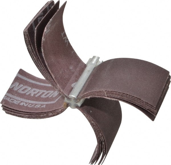 Merit Abrasives - 180 Grit, Coated, Aluminum Oxide Bore Polisher - Very Fine Grade, 10,000 RPM, Polishes Bores with 3-1/8 to 4" Diam - Exact Tooling