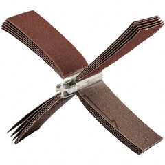 Merit Abrasives - 240 Grit, Coated, Aluminum Oxide Bore Polisher - Very Fine Grade, 10,000 RPM, Polishes Bores with 3-1/8 to 4" Diam - Exact Tooling