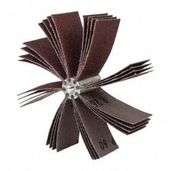 Merit Abrasives - 60 Grit, Coated, Aluminum Oxide Bore Polisher - Medium Grade, 8,000 RPM, Polishes Bores with 4-1/4 to 5-1/4" Diam - Exact Tooling