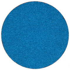 Merit Abrasives - 2" Disc Diam, 60 Grit, Zirconia Alumina Quick Change Disc - Type R Attaching System, Coated, Blue, Medium Grade, 30,000 RPM - Exact Tooling