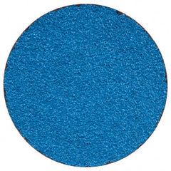 Merit Abrasives - 2" Disc Diam, 50 Grit, Zirconia Alumina Quick Change Disc - Type R Attaching System, Coated, Blue, Coarse Grade, 30,000 RPM - Exact Tooling