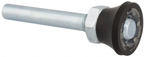 Merit Abrasives - 3/4" Diam Quick-Change Type P Disc Backing Pad - 1/4" Shank Diam, Medium Density, 40,000 RPM, Power-Lock Type 1 Compatible - Exact Tooling