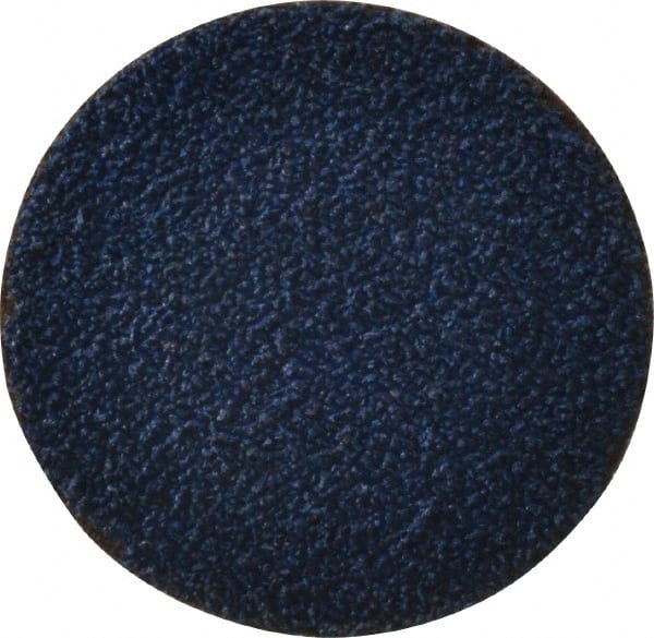 Merit Abrasives - 2" Disc Diam, 40 Grit, Zirconia Alumina Quick Change Disc - Type R Attaching System, Coated, Blue, Coarse Grade, 30,000 RPM - Exact Tooling