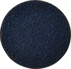 Merit Abrasives - 2" Disc Diam, 40 Grit, Zirconia Alumina Quick Change Disc - Type R Attaching System, Coated, Blue, Coarse Grade, 30,000 RPM - Exact Tooling