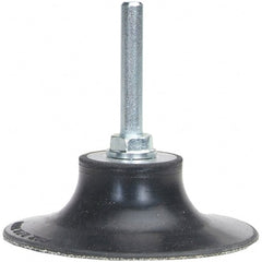 Merit Abrasives - 3" Diam Quick-Change Type S Disc Backing Pad - 1/4" Shank Diam, Soft Density, 20,000 RPM, Power-Lock Type 2 Compatible - Exact Tooling