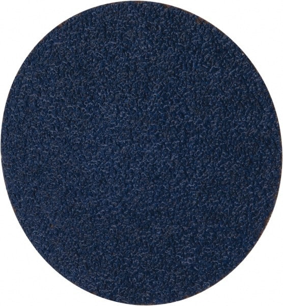 Merit Abrasives - 3" Disc Diam, 40 Grit, Zirconia Alumina Quick Change Disc - Type R Attaching System, Coated, Blue, Coarse Grade, 20,000 RPM - Exact Tooling