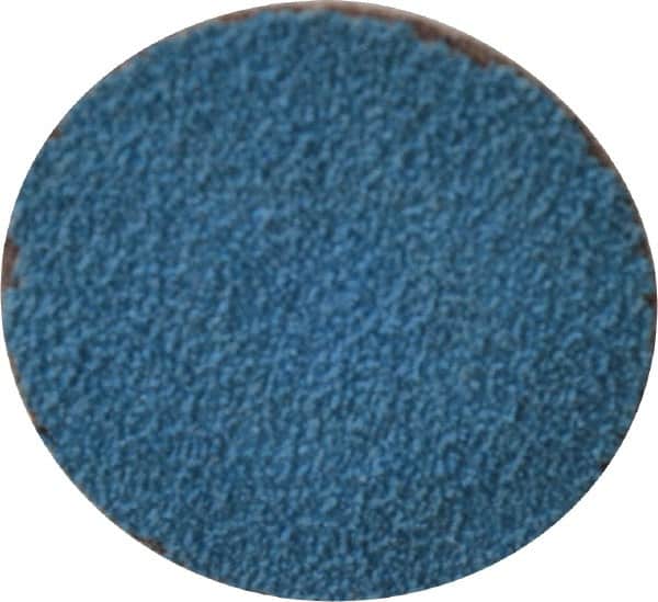 Merit Abrasives - 1-1/2" Disc Diam, 60 Grit, Zirconia Alumina Quick Change Disc - Type S Attaching System, Coated, Blue, Medium Grade, 30,000 RPM - Exact Tooling