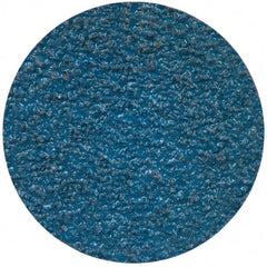 Merit Abrasives - 2" Disc Diam, 36 Grit, Zirconia Alumina Quick Change Disc - Type S Attaching System, Coated, Blue, Very Coarse Grade, 30,000 RPM - Exact Tooling