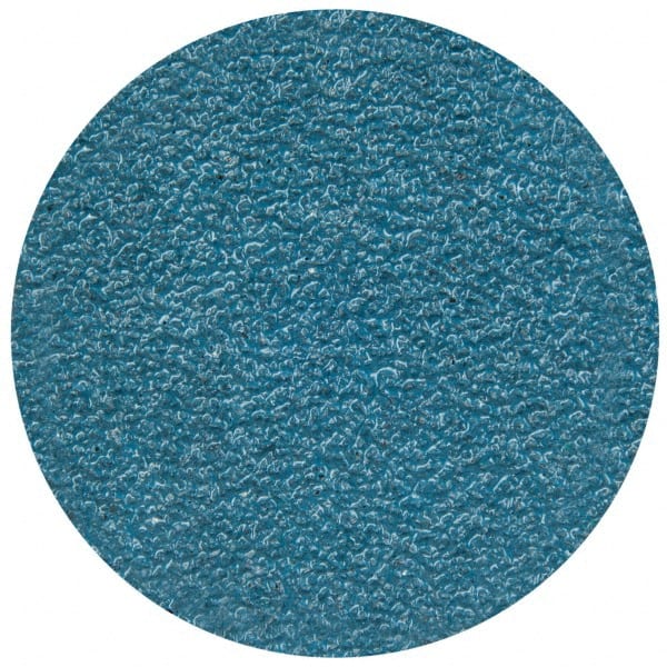Merit Abrasives - 2" Disc Diam, 40 Grit, Zirconia Alumina Quick Change Disc - Type S Attaching System, Coated, Blue, Coarse Grade, 30,000 RPM - Exact Tooling