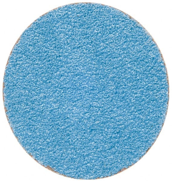Merit Abrasives - 2" Disc Diam, 50 Grit, Zirconia Alumina Quick Change Disc - Type S Attaching System, Coated, Blue, Coarse Grade, 30,000 RPM - Exact Tooling