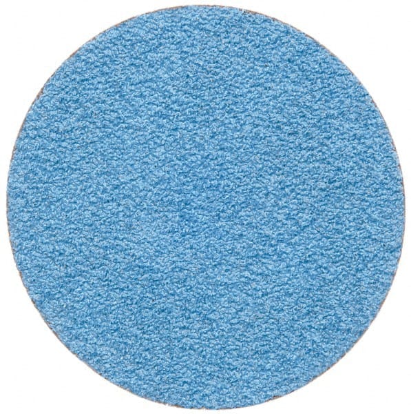 Merit Abrasives - 2" Disc Diam, 60 Grit, Zirconia Alumina Quick Change Disc - Type S Attaching System, Coated, Blue, Medium Grade, 30,000 RPM - Exact Tooling
