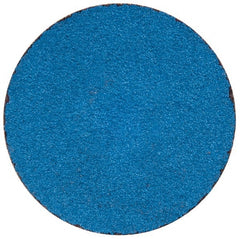 Merit Abrasives - 2" Disc Diam, 80 Grit, Zirconia Alumina Quick Change Disc - Type S Attaching System, Coated, Blue, Medium Grade, 30,000 RPM - Exact Tooling