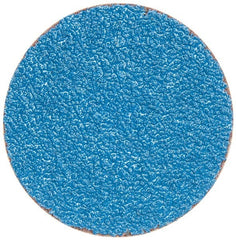Merit Abrasives - 3" Disc Diam, 36 Grit, Zirconia Alumina Quick Change Disc - Type S Attaching System, Coated, Blue, Very Coarse Grade, 20,000 RPM - Exact Tooling