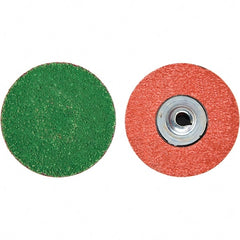 Merit Abrasives - 3" Disc Diam, 40 Grit, Zirconia Alumina Quick Change Disc - Type S Attaching System, Coated, Blue, Coarse Grade, 20,000 RPM - Exact Tooling