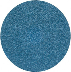 Merit Abrasives - 3" Disc Diam, 50 Grit, Zirconia Alumina Quick Change Disc - Type S Attaching System, Coated, Blue, Coarse Grade, 20,000 RPM - Exact Tooling