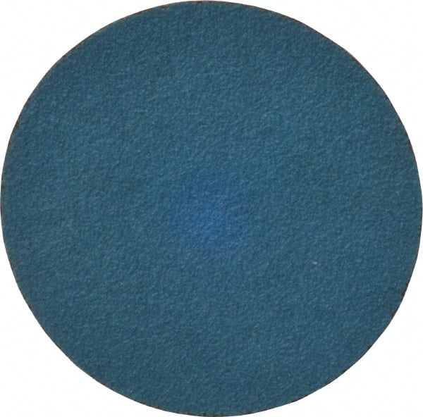 Merit Abrasives - 3" Disc Diam, 60 Grit, Zirconia Alumina Quick Change Disc - Type S Attaching System, Coated, Blue, Medium Grade, 20,000 RPM - Exact Tooling