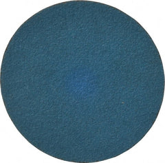 Merit Abrasives - 3" Disc Diam, 60 Grit, Zirconia Alumina Quick Change Disc - Type S Attaching System, Coated, Blue, Medium Grade, 20,000 RPM - Exact Tooling
