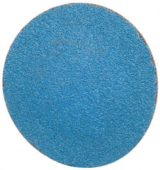 Merit Abrasives - 2" Disc Diam, 80 Grit, Zirconia Alumina Quick Change Disc - Type R Attaching System, Coated, Blue, Medium Grade, 30,000 RPM - Exact Tooling