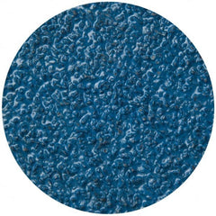 Merit Abrasives - 1-1/2" Disc Diam, 36 Grit, Zirconia Alumina Quick Change Disc - Type R Attaching System, Coated, Blue, Very Coarse Grade, 30,000 RPM - Exact Tooling