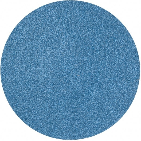 Merit Abrasives - 3" Disc Diam, 80 Grit, Zirconia Alumina Quick Change Disc - Type R Attaching System, Coated, Blue, Medium Grade, 20,000 RPM - Exact Tooling